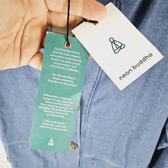 NEON BUDDHA | Timeless 2-button hooded roll sleeve casual jacket - Picture 7 of 10